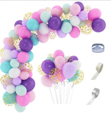 Amandir 168Pcs Unicorn Balloons Arch Garland Kit, Pink Purple Aqua Blue Confetti Latex Balloons for Unicorn Birthday Decorations for Girls Wedding Baby Shower Party Supplies - Click Image to Close